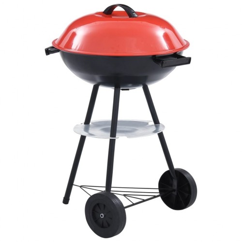Portable XXL charcoal kettle grill with wheels 44 cm