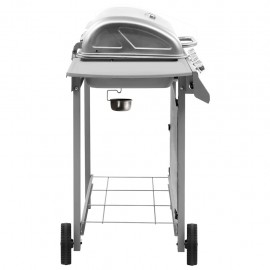 Gas grill with 4 burners silver