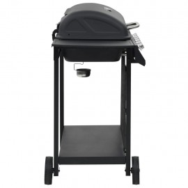 Gas grill with 6 cooking zones Black Steel
