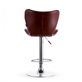 iKayaa 2PCS/Set of 2 PU Leather Swivel Bar Stool Chair Height Adjustable Pneumatic Counter Pub Chair Barstools Heavy-duty