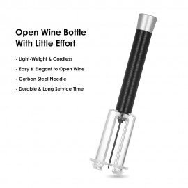New Pump Air Pressure Wine Bottle Opener Corkcrew with Foil Cutter & Wine Pourer & Vacuum Stopper