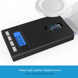 Homgeek High Precision Professional Digital Milligram Scale 50g/0.001g Mini Electronic Balance Powder Scale Black Gold Jewelry Carat Scale Digital Weight with Calibration Weight Tweezer and Weighing Pan