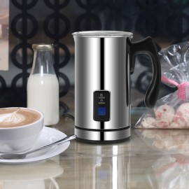 Homgeek Stainless Steel Automatic Electric Milk Frother Foamer Frothing & Heating Milk Warmer Foam Maker Latte Cappuccino Home Kitchen Use