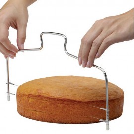 Bread Splitter Double-line Cake Slicer Slice Layered Baking Tools Adjustable Bread-cutter Baking Accessories Gadget Stainless Steel