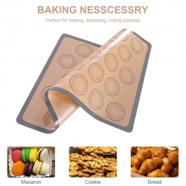Reusable Silicone Macaron Baking Mats Half Sheet Liners Non Stick for Bake Pans Macaron Bread Cookie Bun