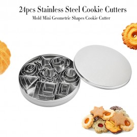 24pcs Cookie Cutters Stainless Steel Cutter Mold S..