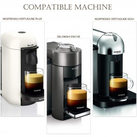 Stainless Steel Coffee Capsules Vertuoline Pod Filters Cup 230ml Brewing Volume Reusable Refillable Coffee Capsule Coffer Set for Nespresso Vertuoline GCA1 Delonghi ENV135 2019 New Arrival