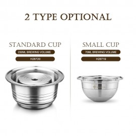Stainless Steel Coffee Capsules Vertuoline Pod Filters Cup 230ml Brewing Volume Reusable Refillable Coffee Capsule Coffer Set for Nespresso Vertuoline GCA1 Delonghi ENV135 2019 New Arrival