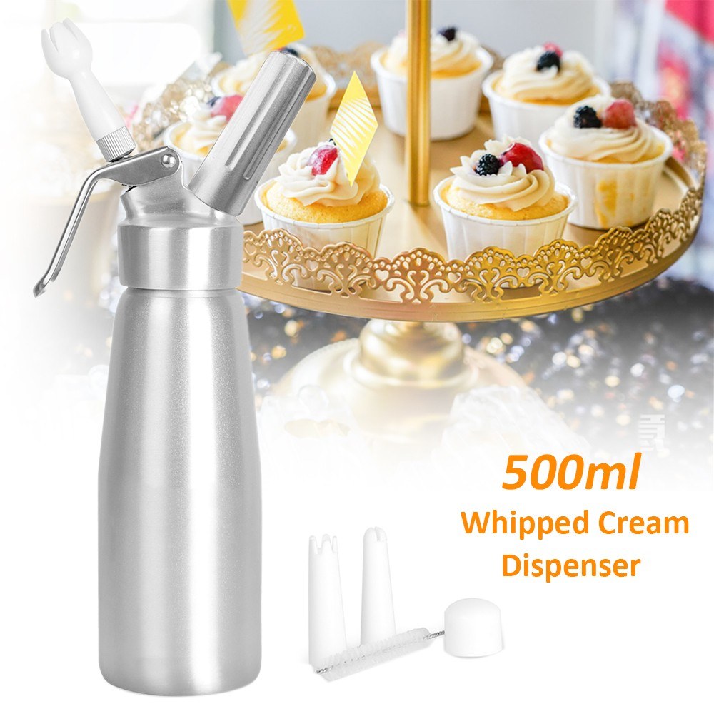 500ml Whipped Cream Dispenser Professional Stainless Steel Leak Resistant Cream Whipper Fancy Desserts Maker