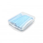 Portable Mask Storage Box Dust-proof Moisture-proof Cleaning Box Mask Case Transparent Plastic Organizer for Home Work Outdoor
