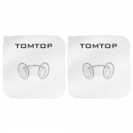 TOMTOP 2pcs Transparent Strong Adhesive Hooks Plastic Superglue Plug Holder Waterproof Bracket Hanger Wall Power Plug Cord Socket Sticky Hooks 6 Packs Wall Adhesive Hook with Stickers for Kitchen Bathroom Sitting Room Sockets Plugs and Razors Robe Loofah