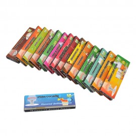 1 Booklet Roll Cigarette Papers Variety Juicy Fruit Flavored Cigarettes Rolling Paper Holder Wrapping Papers Filter Tube Empty Smoke Tube Hemp Wraps Randomly Flavors