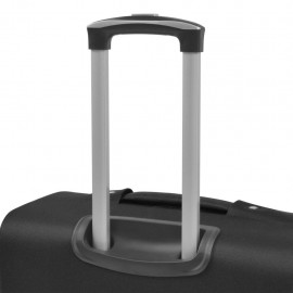 3-pc. Soft luggage trolley set black