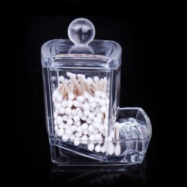 New Acrylic Cotton Swabs Storage Holder Box Transparent Makeup Case Cosmetic Container