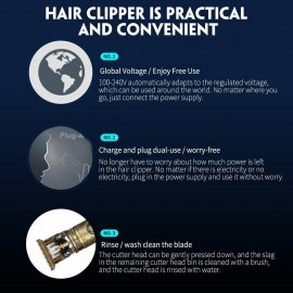 Hair Cutter Professional Hair Trimmer Men Rechargeable Electric Powerful Haircut Machine Carving Hair Tool