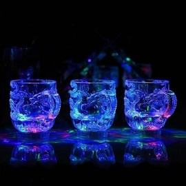 LED Flashing Color Change Mug Water Activated Light Up Dragon Pattern Beer Cup 285ml