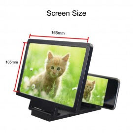 Universal Mobile Phone Screen Magnifier Bracket Enlarge Stand Eyes Protection Folding 3D Video Screen Display Amplifier Expander Reduce Eye Fatigue