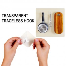 Powerful Traceless Hooks Transparent Magic Stick Hook Acrylic Glue 0.25 / 7.2*7.2 Large Size