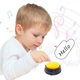 Recordable Talking Button with Led Function Learning Resources Answer Buzzers Orange+Blue+Green+Pink