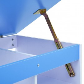 Children's desk tiltable blue and white