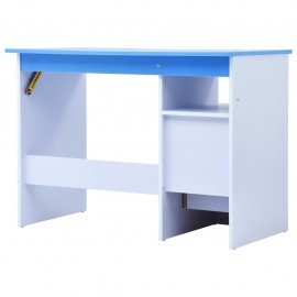 Children's desk tiltable blue and white
