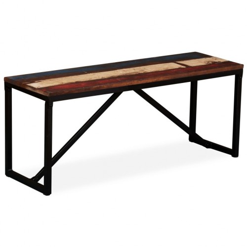 Solid wood bench 110 x 35 x 45 cm