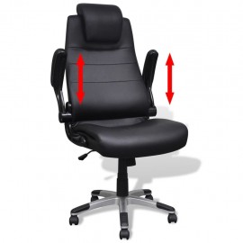 Office chair swivel chair imitation leather black