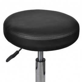 Roll stool 2 pcs.Black 35.5 x 98 cm synthetic leather