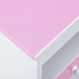 Children's desk tiltable pink and white