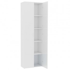 Office cabinet high gloss white 60 × 32 × 190 cm chipboard