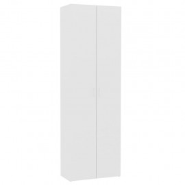 Office cabinet high gloss white 60 × 32 × 190 cm chipboard
