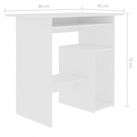 Desk white 80 x 45 x 74 cm chipboard