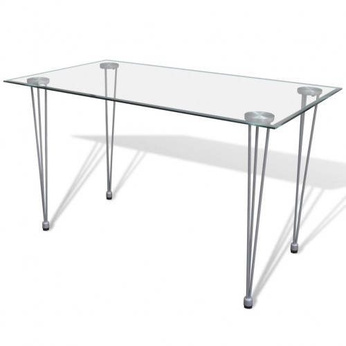 Transparent Glass Top Dining Table