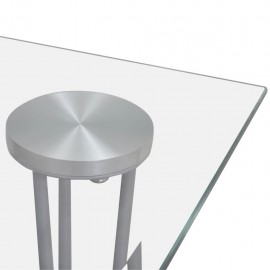 Transparent Glass Top Dining Table