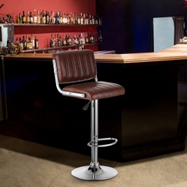 iKayaa 2PCS/Set of 2 Modern PU Leather Swivel Bar Stools Height Adjustable Pneumatic Counter Pub Chairs Heavy-Duty