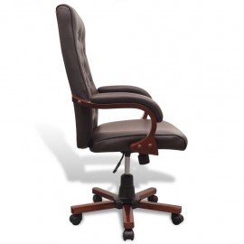 Chesterfield office chair Art Leather Brown