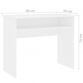 White chipboard desk 90x50x74 cm