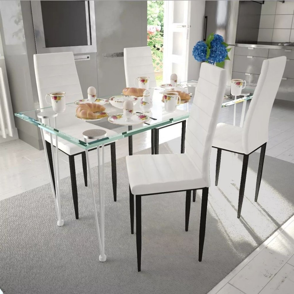 Dining chair sleek design White (4 pieces)