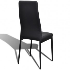 Dining chair sleek design Black (2 pieces)