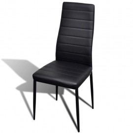 Dining chair sleek design Black (2 pieces)