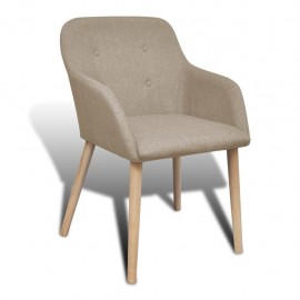 Oak wood furniture set for 2 items Beige Interior Armrest
