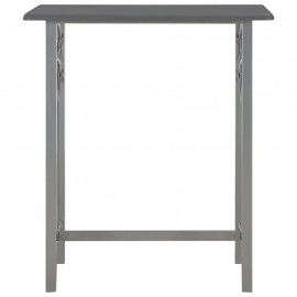 3-pc. Bar set wood and steel anthracite