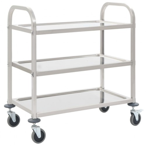 3-stage serving trolley 87 x 45 x 83.5 cm stainless steel
