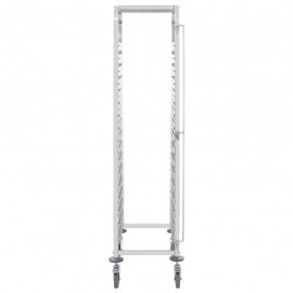 Tray trolley for 16 trays 65.5 × 48.5 × 165 cm stainless steel
