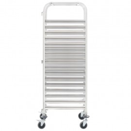 Tray trolley for 16 trays 65.5 × 48.5 × 165 cm stainless steel