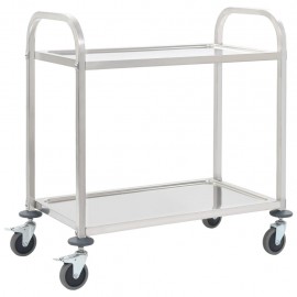 2-stage trolley 107 x 55 x 90 cm stainless steel